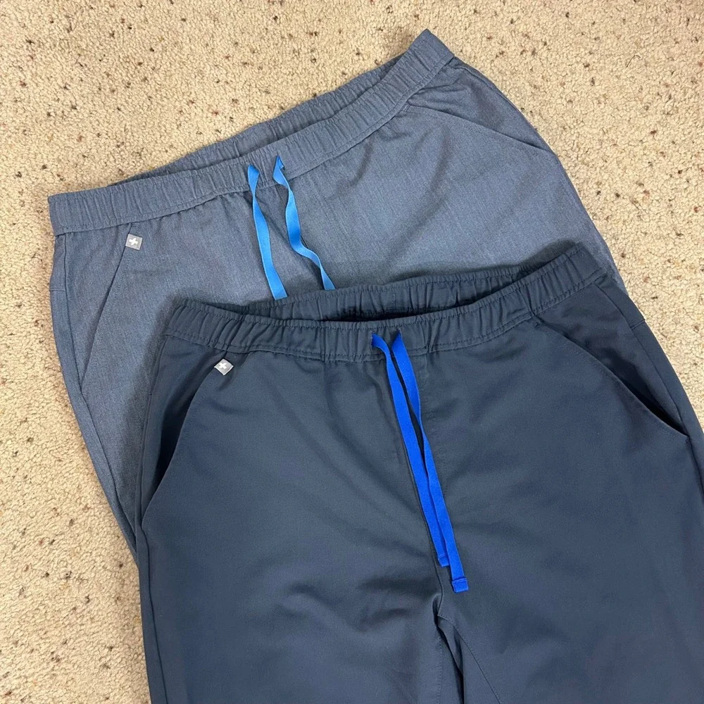 FIGS Lot of 2: Jogger Scrub Pants Blue Technical Collection Men's Size Large